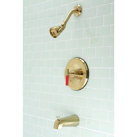 Kingston Brass KB6637CKL Single-Handle Tub and Shower Faucet, Brushed Brass KB6637CKL